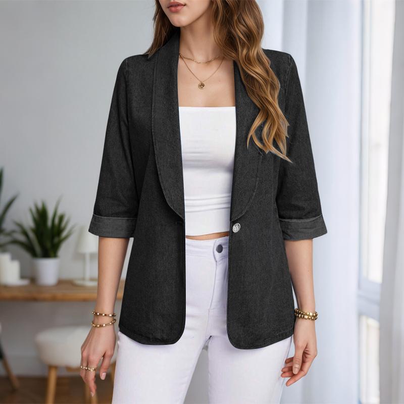 ZANZEA Women Casual Shawl Collar Loose 3/4 Sleeve Thin Cardigan Tops