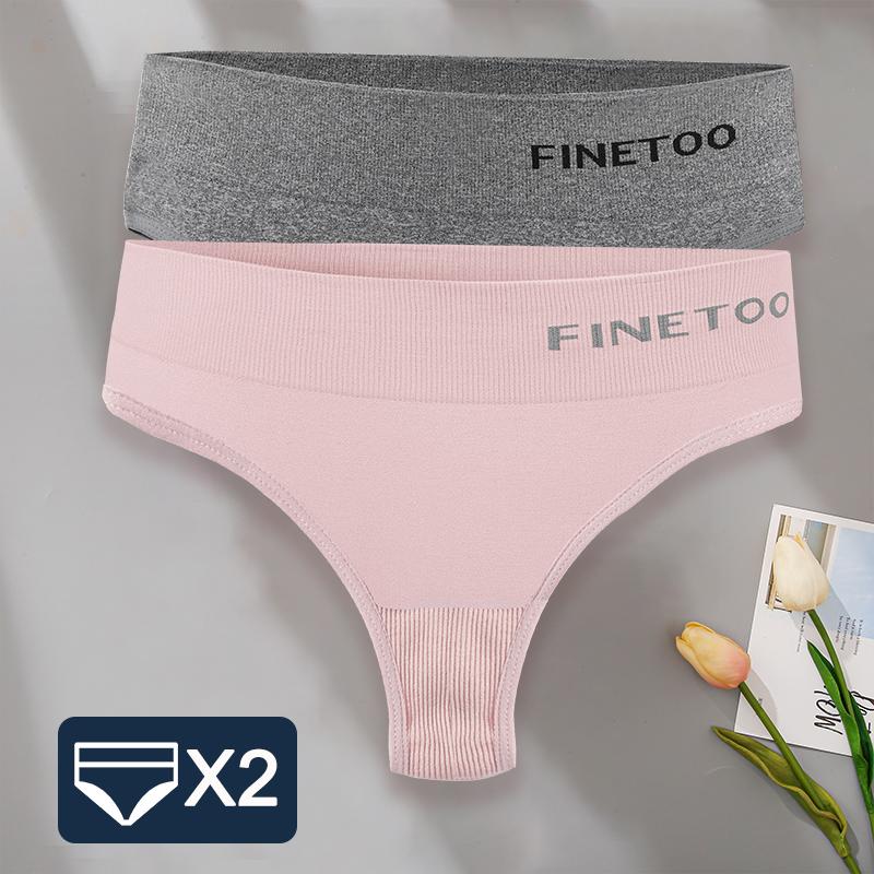 2PCS/Set M-2XL Bodyshaper G-String Panties Women Slim Underwear Female Lingerie Sexy Lady Thongs High Waist Underpants