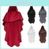 Mantello da Cavaliere Medievale Stiloso 2023 Costume Cosplay di Halloween per Gioco Anime Role Play Nero