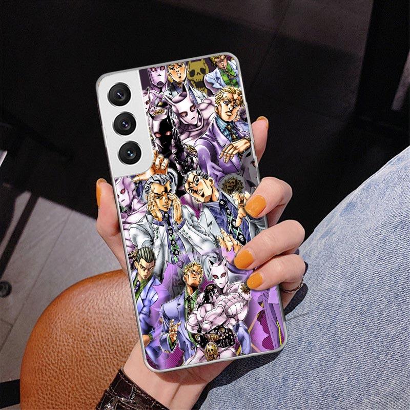 Anime JoJo Killer Queen Phnoe Case for Samsung Galaxy S26 S25 Edge S23 S24 Ultra S22 Plus S21 S20 FE Unique Cover Soft Coque Gal