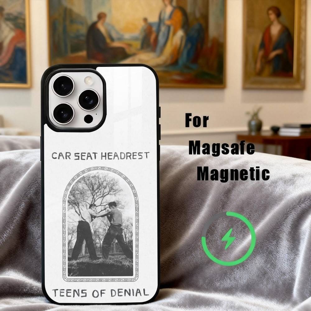 

C-Car S-Seat H-Headrest B-Band Phone Case For iPhone17,16,15,14,13,12,11 Plus,For Magnetic Wireless Charge Cover iPhone15