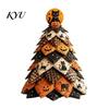 Handmade Keepsake Decor Halloween Quilted Fabric Tree Kit, Witch Cat Spider DIY Padded Craft 3D Sewing Project for Quilting Beginners, Table