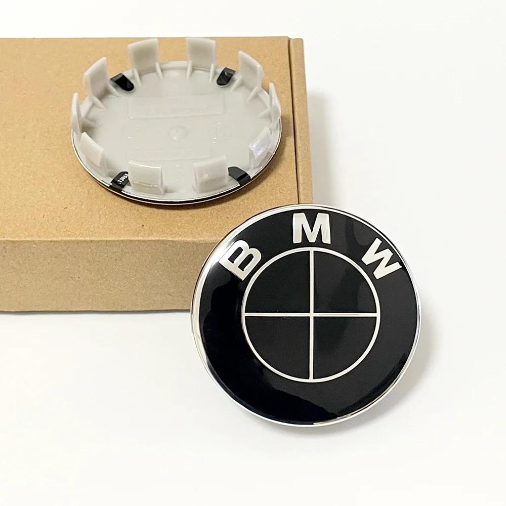 YABBF1 For BMW 4PCS BMW Wheel Center Caps 68mm 56mm Blue white hubcap for BMW E46 E90 E30 F10 F30 X5 X3 E39 F25 E60 E91 E87 M Car Acces