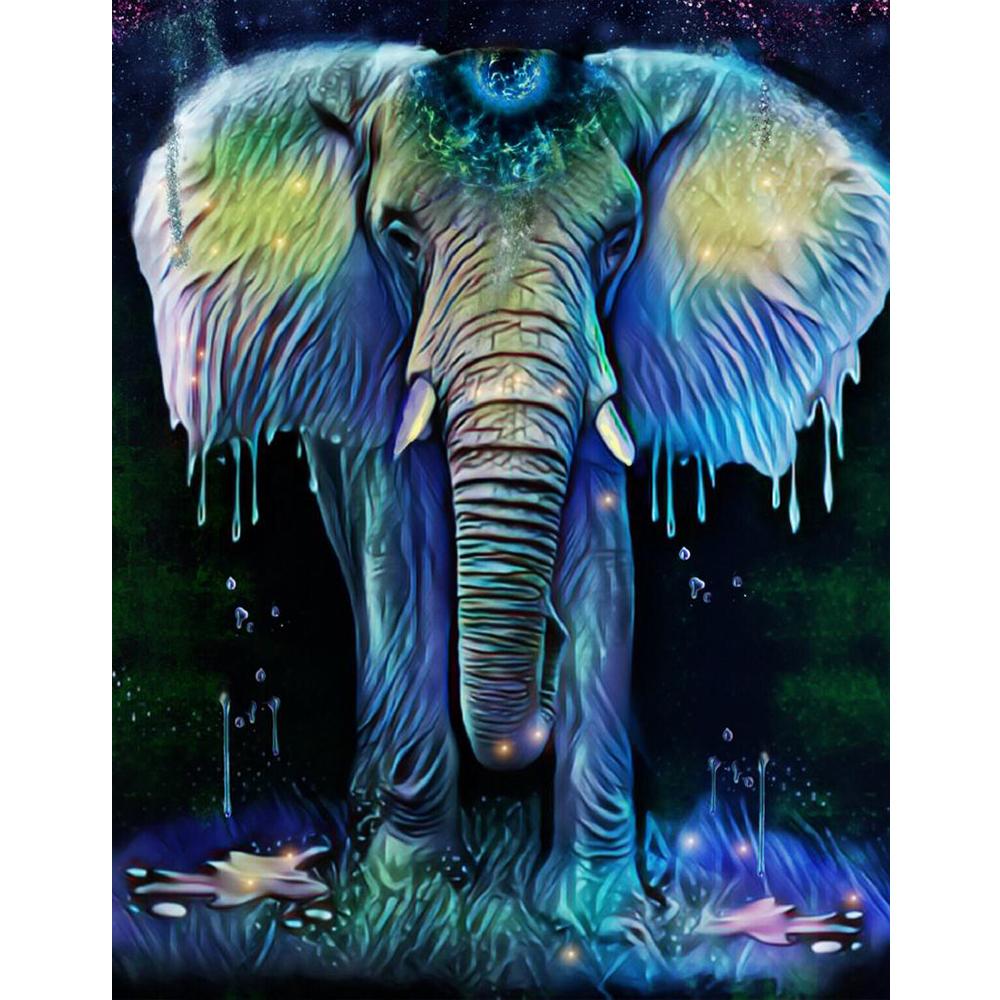 Full Square Diamond Painting Portrait Colorful Animal Diamond Embroidery Wolf Owl Panther Picture of Rhinestones Stitch Cross Christmas Decoration