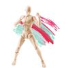 Gnallang Articulated Drawing Mannequin with Stand, Interchangeable Gestures, Model Doll, Cartoon Model, Muscular Male - Skin Tone