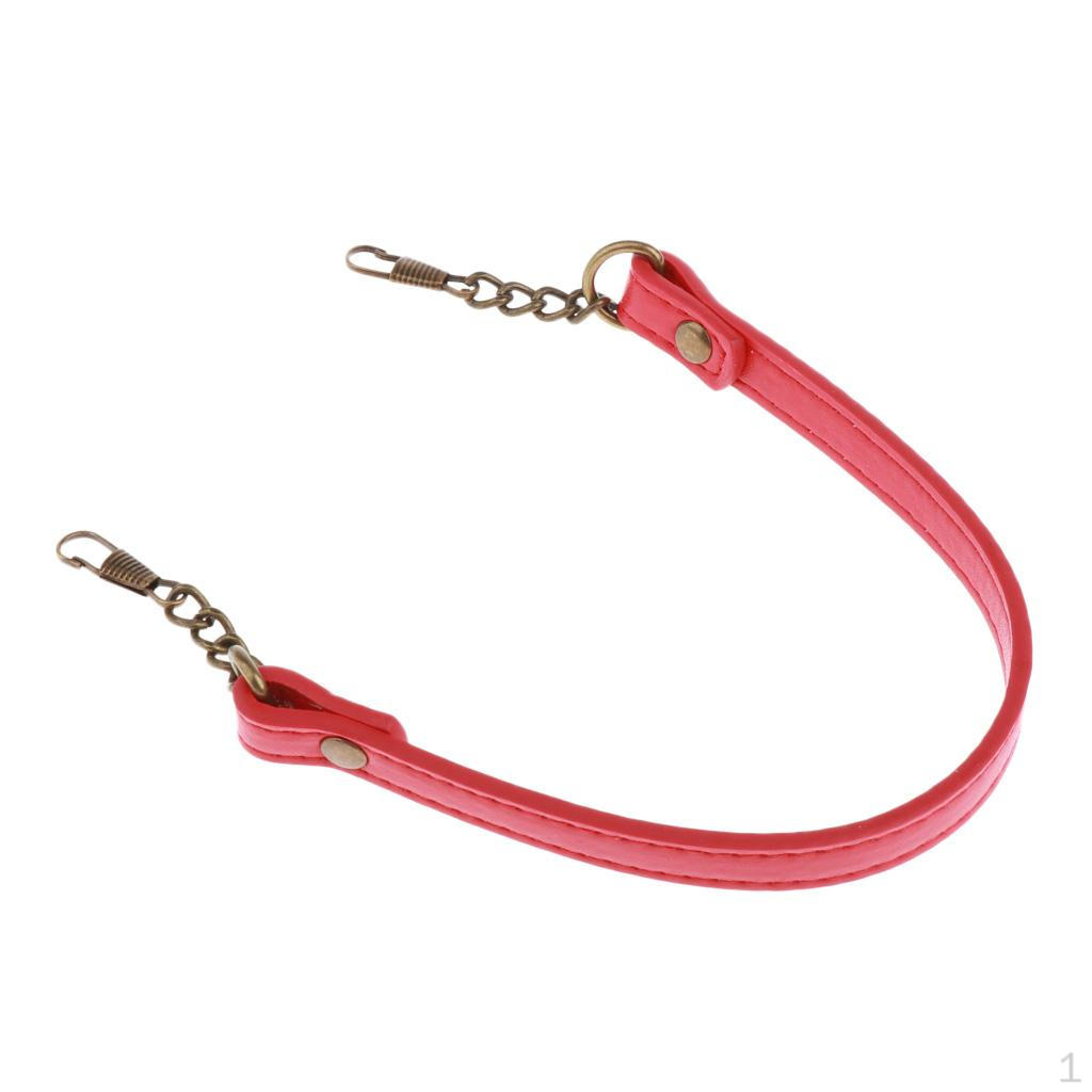 

14 Leather Replacement Handle Purse Strap Handbags Shoulder Belt Red