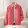 Double-Sided Fleece Women's Hoodie - Soft, Skin-Friendly, Stand Collar, Zipper for Autumn/Winter