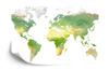 Photomural World Map Self-Adhesive Mural 208x146
