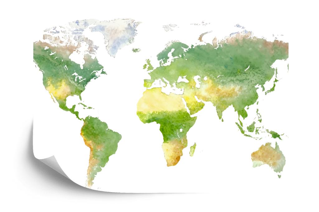 Photomural World Map Self-Adhesive Mural 208x146