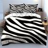 Zebra Print Bedding 3-Piece Set Bedding Duvet Cover Set Duvet Cover Pillowcases  (1 * Duvet Cover 2 * Pillowcases, without duvet insert)