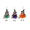 Halloween Netted Broom Witch Girl Angel Decoration Pendant Bell Hanging Doll Christmas Tree