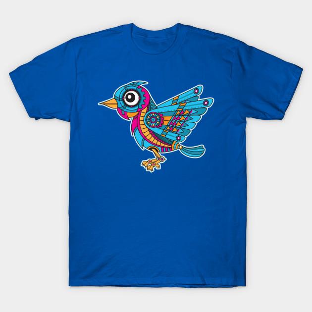 Unisex Fashion TShirt Mechanical Bird Print TShirt Plus Size S-5XL T-Shirt 100%Cotton Tops O Neck Short Sleeve Tees