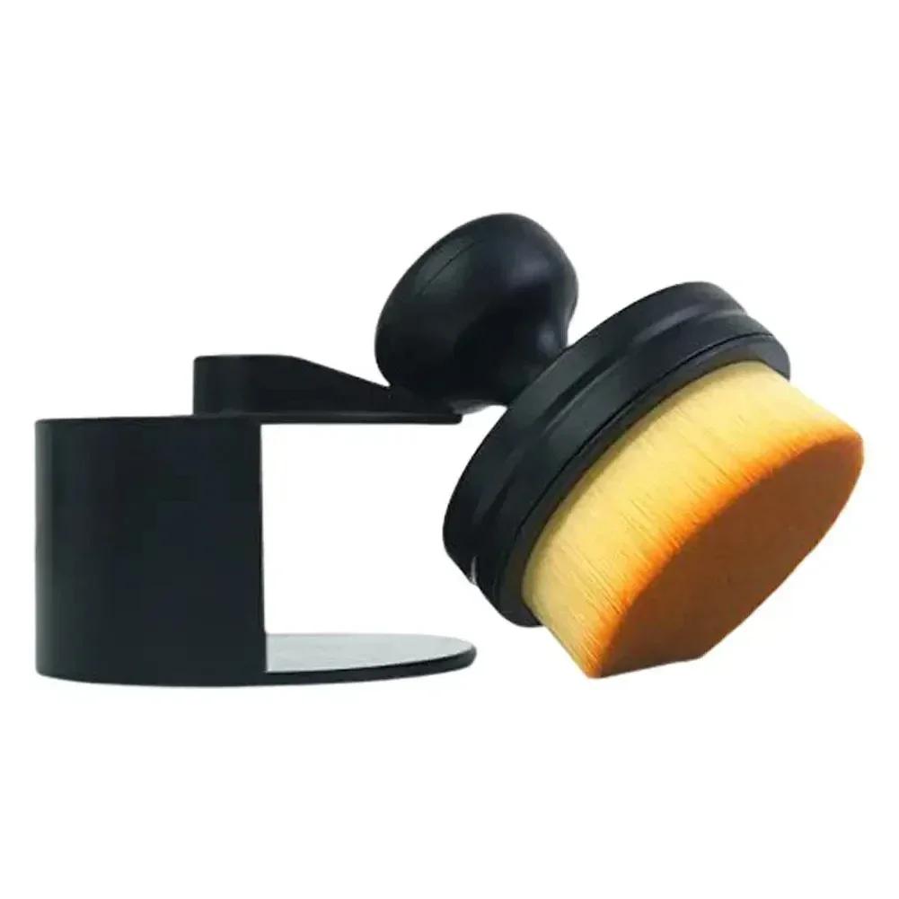 Black Seal Design with Cover Auto Tire Accessories Soft Detailing High Density Portable Car Cleaning Brush Dust Removal Brushes