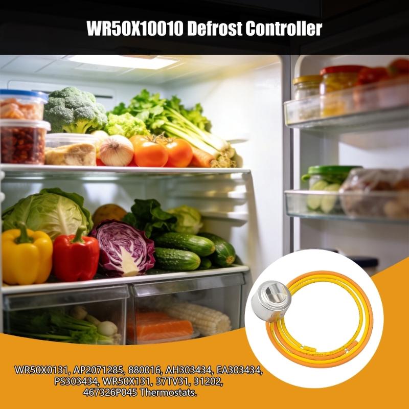 Resin Defrost Thermostat for Refrigerator Waterproof Design Strict Quality Tested WR50X10010 Simple to Install