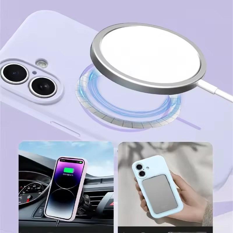 High Quality Liquid Silicone For Magsafe Case For iPhone 17 16 15 14 13 12 Pro Max Plus Magnetic Wireless Charger Fundas Protector Cover
