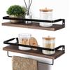 Bathroom Acrylic Storage Box Jar Makeup Organizer Cotton Round Pad Holder Cotton Swab Box Qtip Holder Dispenser with Bamboo Lid