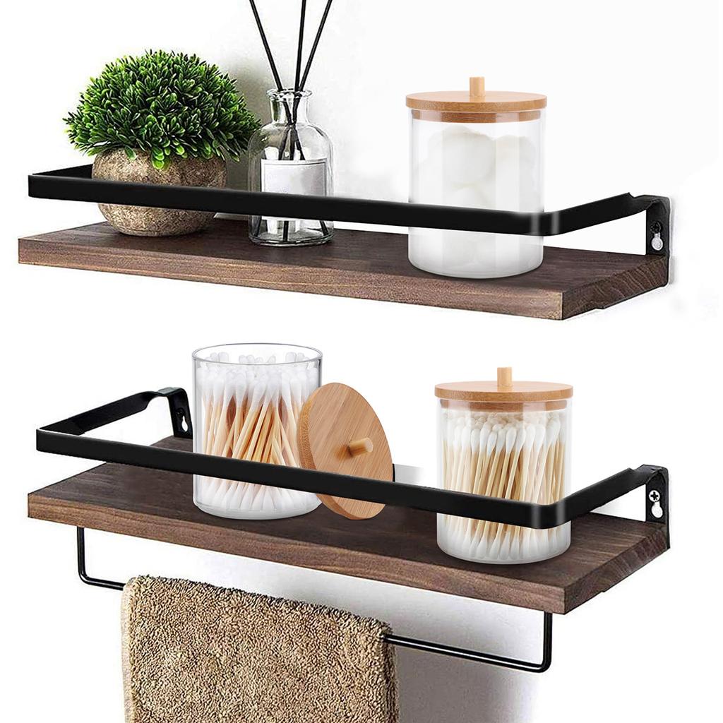 Bathroom Acrylic Storage Box Jar Makeup Organizer Cotton Round Pad Holder Cotton Swab Box Qtip Holder Dispenser with Bamboo Lid