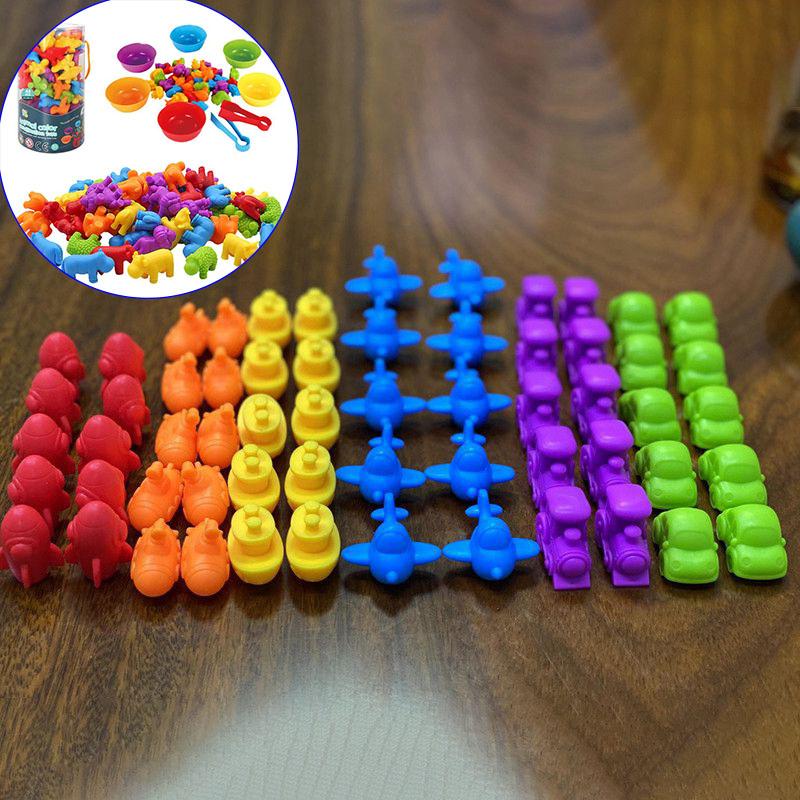 Puzzle Toy Gift Matching Game Kid Rainbow Education Color Sort Animal Cognition