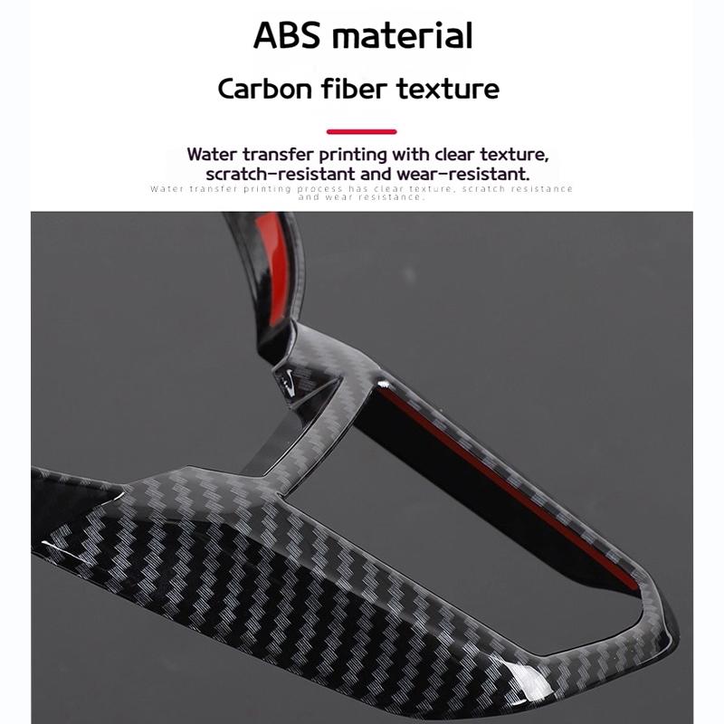 For BMW iX 2025-2025 ASB Carbon Fiber Interior Steering Wheel Switch Trims Stylish Car Interior Accessories