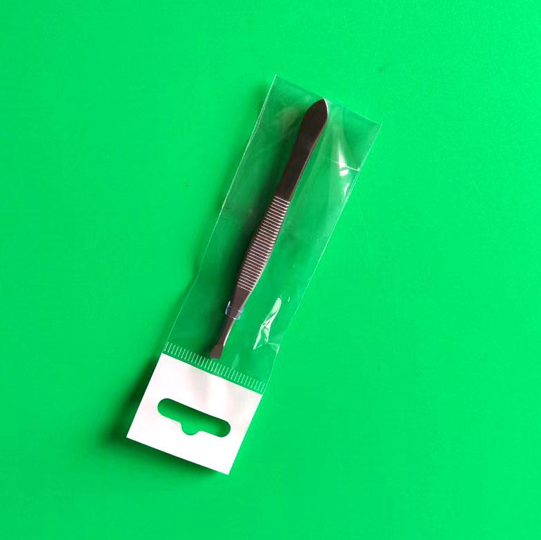 

Пинцет для бровей из нержавеющей стали со скошенным кончиком и рисунком в горизонтальную полоску - Подарок, инструмент для макияжа