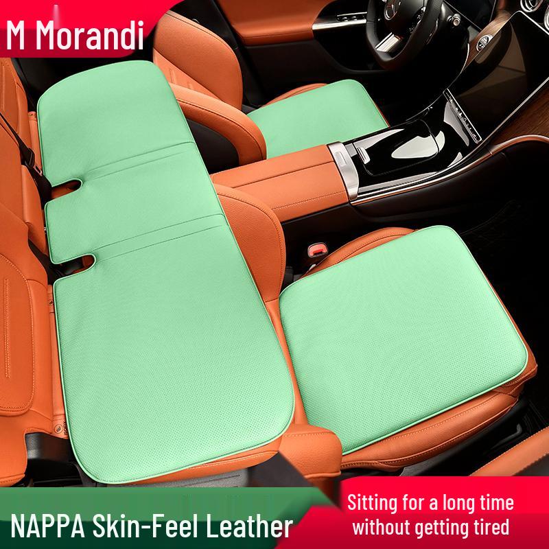 Morandi Nappa Leather All-Season Car Seat Cushion for Mercedes-Benz E-Class/C-Class/GLC/GLB/GLE