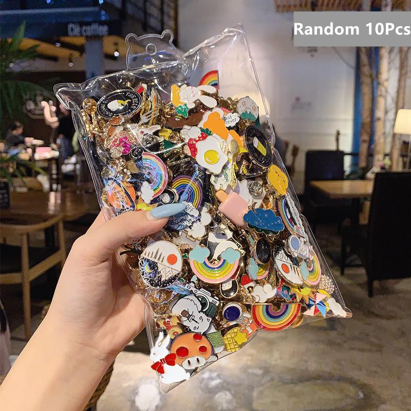 

10-100Pcs Enamel Badges Pins Diversity Random Badges Personalized Fashion Pin Accessories Metal Pins Set For Cartoon Clothes Bag