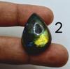 Natural Rainbow Labradorite Teardrop Cabochon, Flashy Blue Gemstone for Jewelry Making
