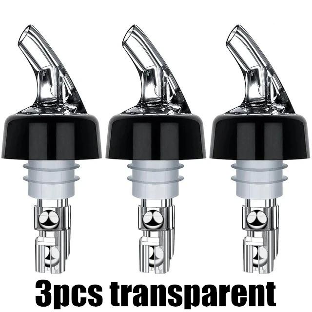 3pcs Decanter Wine Measuring Device Wine Spout 30ML Wine Device Bottle Stopper Automatic Measured Bottle Pourer