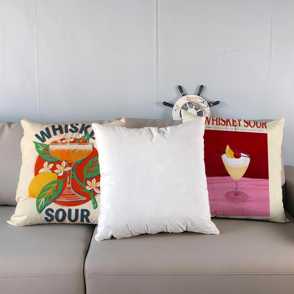 Pillow Case luxurious home office, sofa decorative Multi sized car seat cushions, pillowcases Whiskey Sour Cocktail