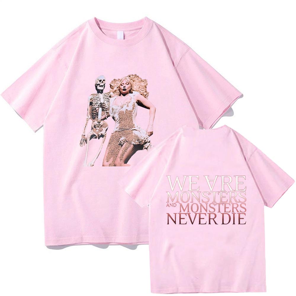 Lady Gaga Perfekte Promi T-Shirts Mayhem Ball Welttournee T-Shirt Little Monsters Konzert Outfit Grafik T-Shirt Unisex Baumwoll Oberteil