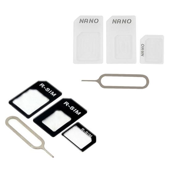3 v 1 NanoSIM karta na Micro SIM kartu na Standardní SIM kartu Adaptér Konvertor