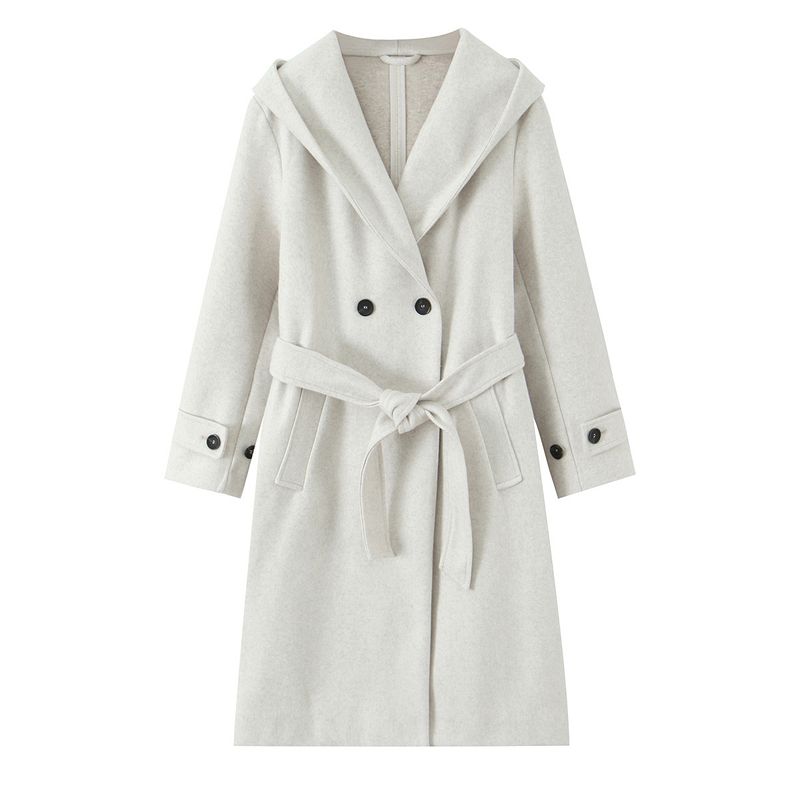 Za Autumn and Winter New Arrivals Women's Clothing Zr European and American Style Fashionable Long-Sleeved Soft Hooded Coat 3046273