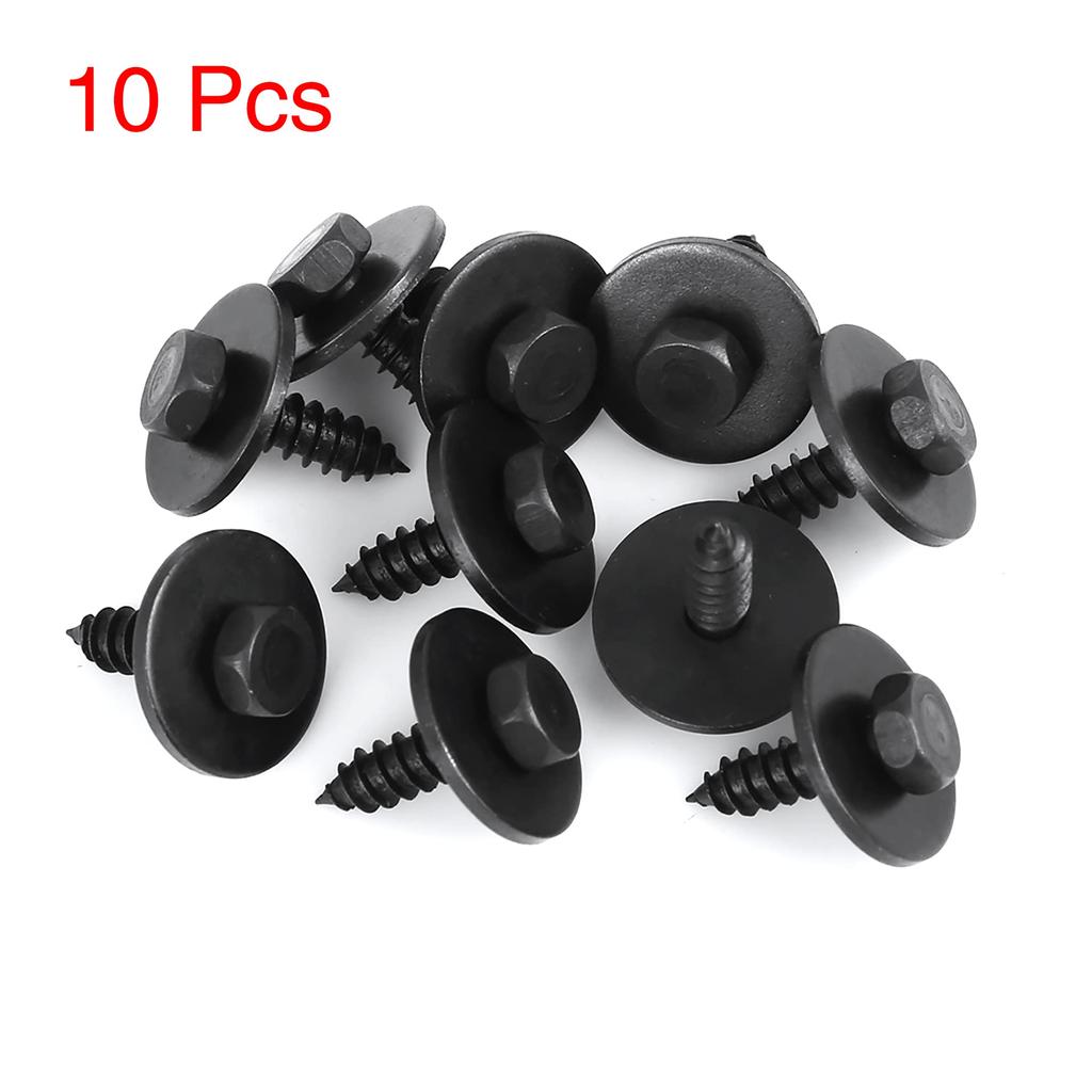 uxcell 10pcs Hex Screw for BMW E46 E60 E90 Bumper Engine Shield Splash Guard