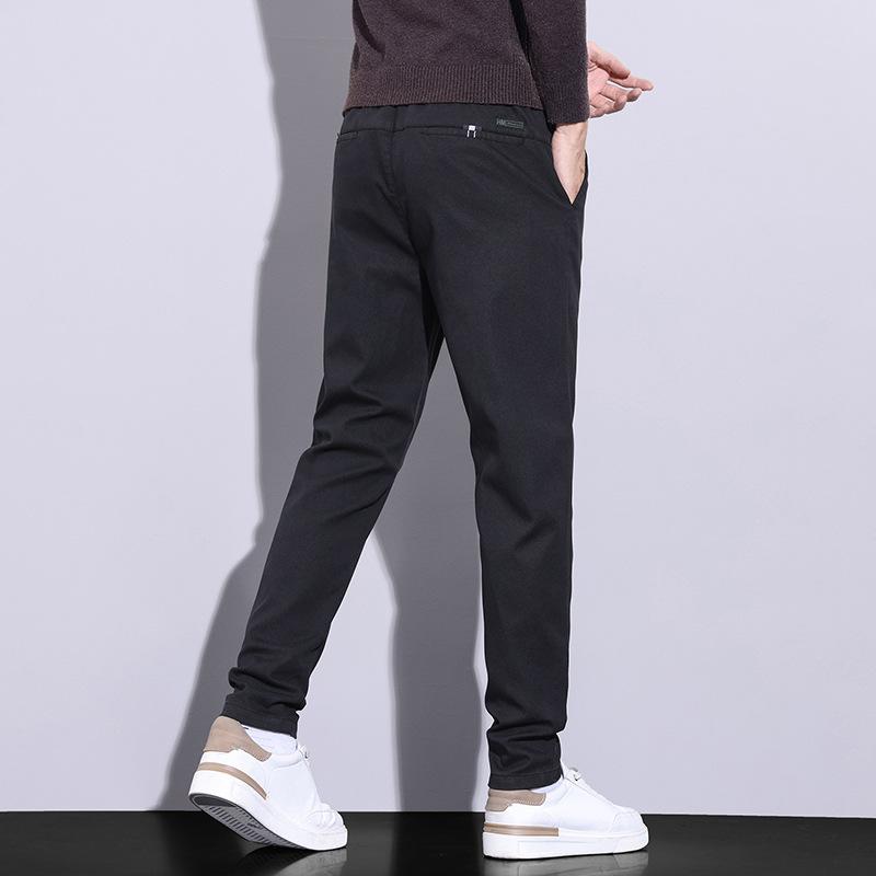 2026 Spring And Autumn New Tencel Casual Pants For Men, Straight Leg Slim Fit Elastic Work Pants, Autumn And Winter Men'S Pants