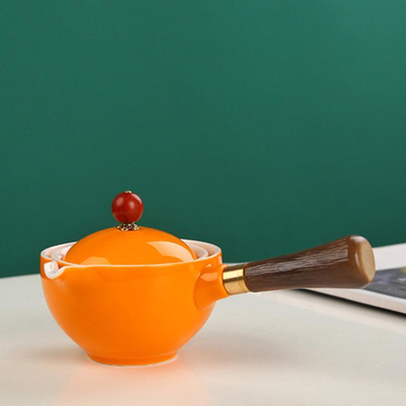 Portable Travel Kung Fu Tea Set: 1 Pot & 4 Cups in Gift Box, Custom Logo Option