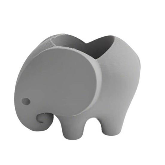 3D Printed Elephant Planter Pot, Cute Small Desktop Ornaments, Multi-Purpose Flowerpot And Pen Holder, Simple Home Office Decor