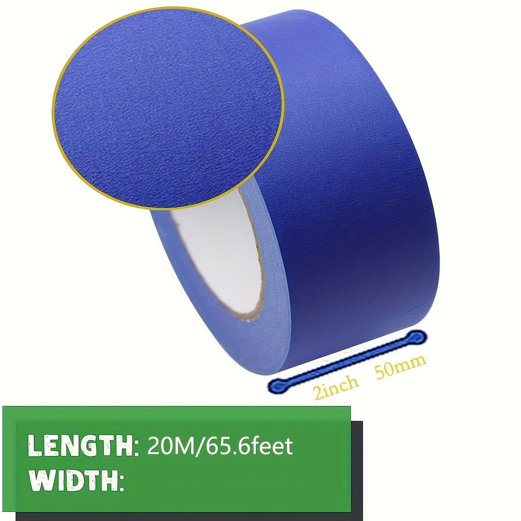 Niebieska Taśma Malarska Wielorozmiarowa - 1/2", 3/4", 1", 2" x 65.6 stopy, Wysokiej Jakości Taśma Maskująca Clean Release do Domu i Biura