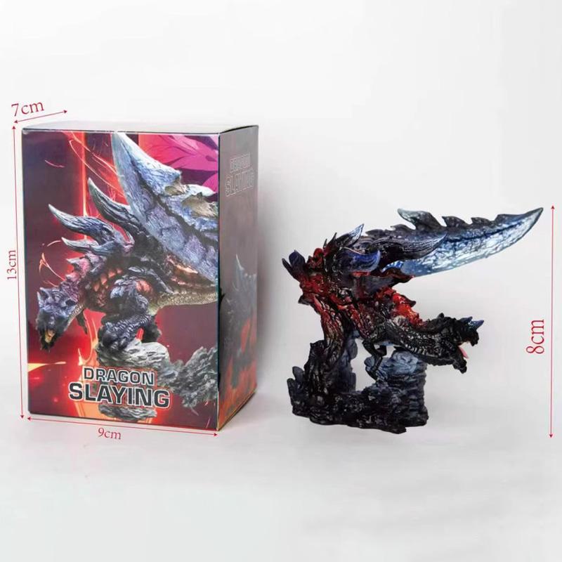 13cm Neues Monster Hunter Glavenus Statisches Modell Actionfiguren PVC Schreibtischornament Modellspielzeug Überraschungsstatue Geschenke Sammlerstück