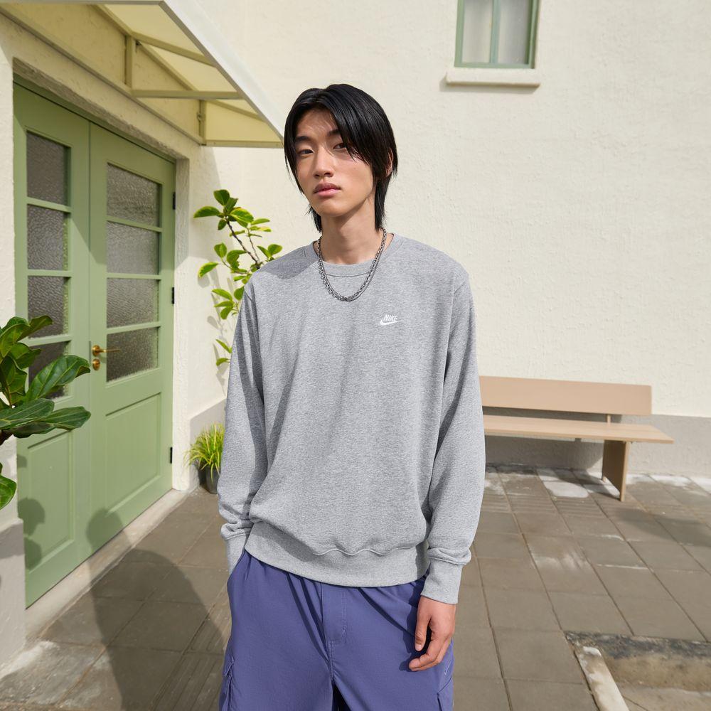 Nike Club Sweatshirt Men s Toned Dark Gray/White M