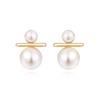 Small Sweet Potato Asymmetrical Size Pearl Stud Earrings Light Luxury Simple Versatile High Sense Earrings Vitality Girl Sense