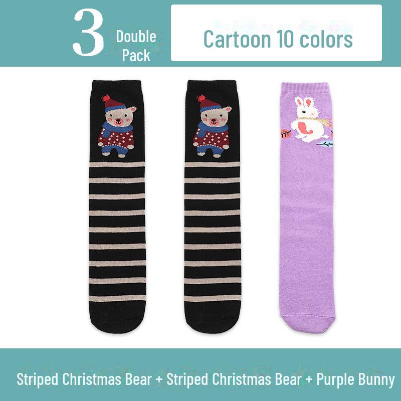Kinder Cartoon Mittelrohrsocken: Leichte Frühling/Herbst Kniestrümpfe für Mädchen