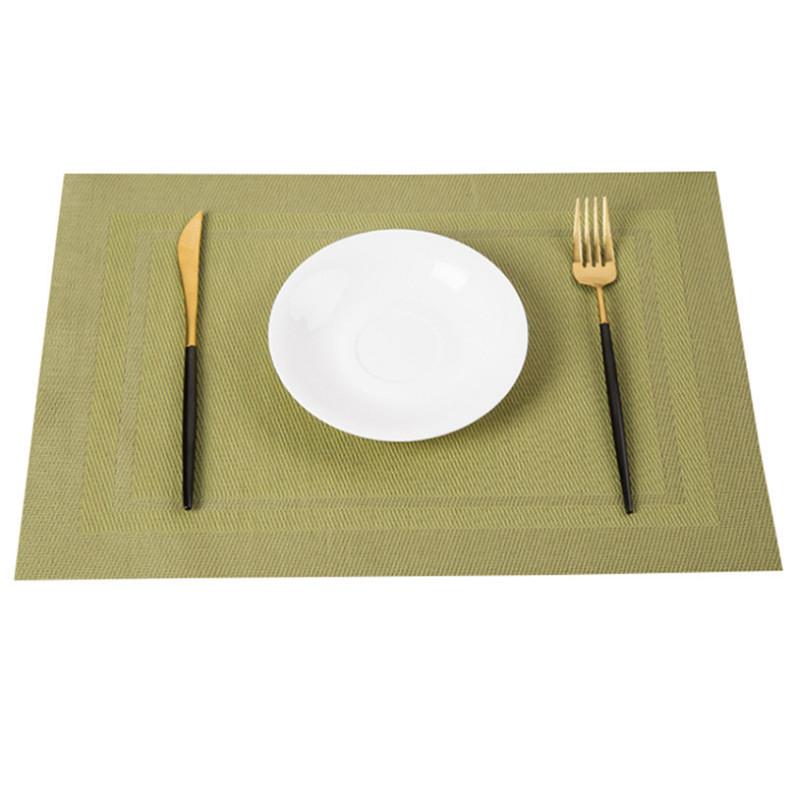 

1 шт. 30x45 см двойной каркасный коврик для стола изоляционная прокладка ПВХ подставка для столовых приборов водонепроницаемый подстаканник для ресторана домашнего использования 30x45cm салатный