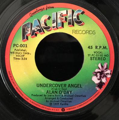 7inch Record ALAN O'DAY - Undercover Angel PC001 Pacific Records 1977 US Soul/Funk Used