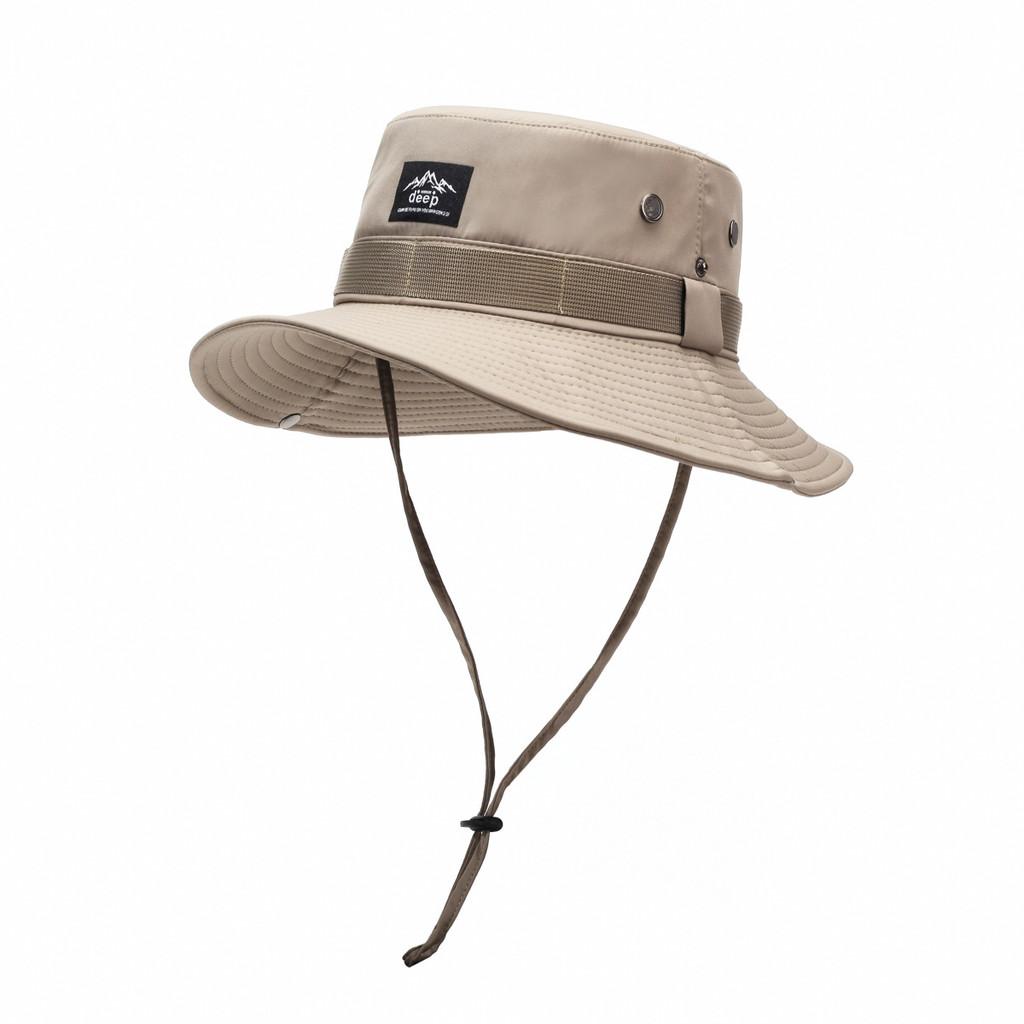 Hat Fishermans Outdoor With Wide Brim Drawstring Design And Decoration Letter