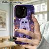 Phone Case: 2D Flat Design Suitable for iPhone 18 17 16 15 14 13 Pro Film Protective Case, Couple Style, Halo Angel Ghost, Christmas and Halloween Gif