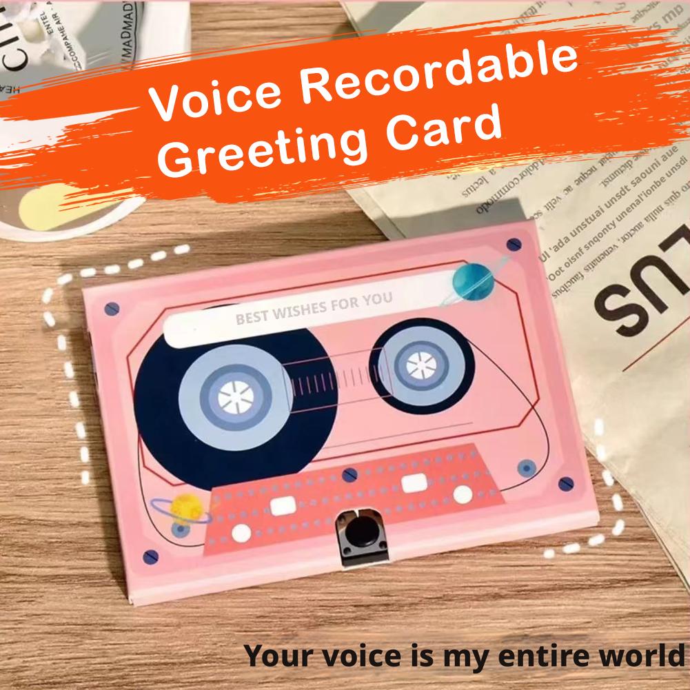 Recording Voice Card Tape Greeting Card Recordable 300 Seconds DIY Recording MusicCard Valentine's Day Anniversary Birthday Gift