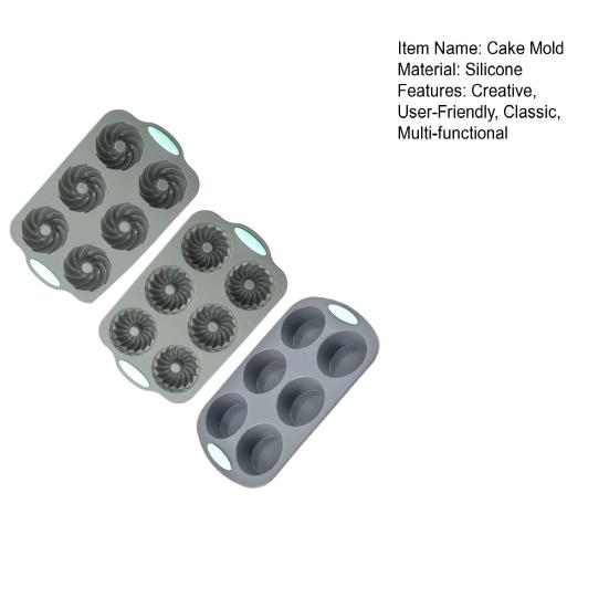 Holiday Wreath Silicone Mold Heat-Resistant Baking Pan for Cakes Soap Ice Cubes Food Grade Easy Release Cupcake Maker