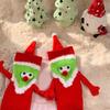 Female Autumn and Winter Cartoon Lovely Christmas Holding Hand Tube Cotton Socks