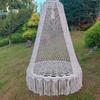 Bohemian Hand-Woven Indoor Hanging Chair Swing for Living Room Balcony Adult Hammock