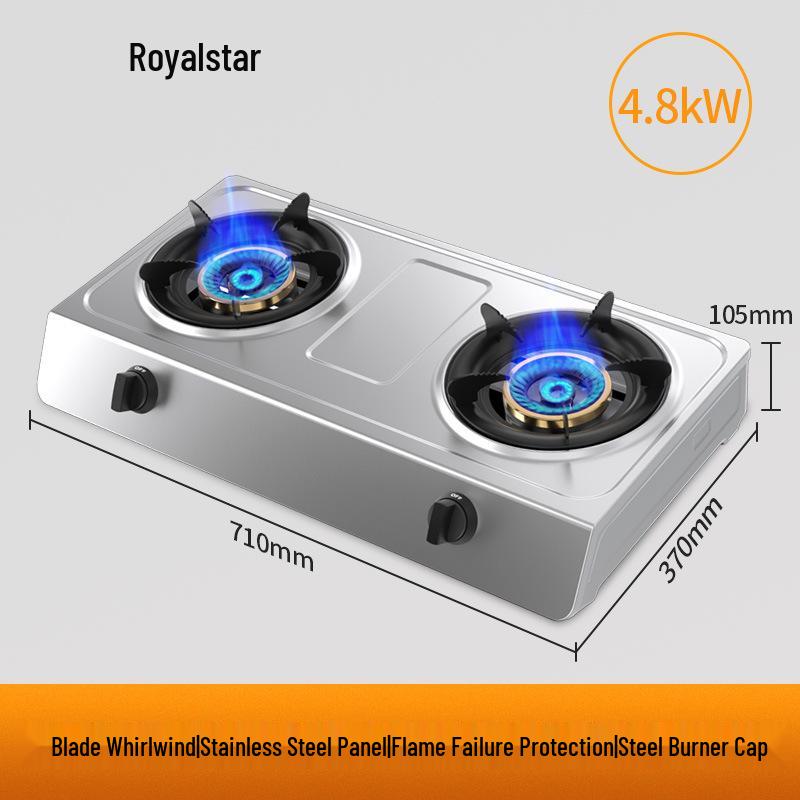 Royalstar Double Burner Tabletop Gas Stove for Natural and Liquefied Gas